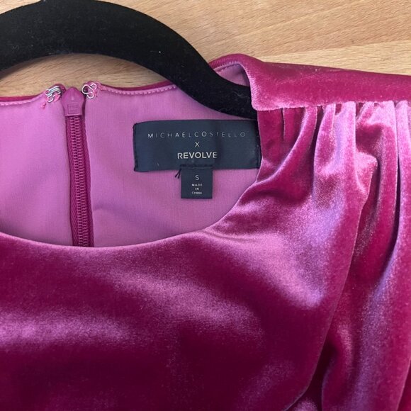 Michael Costello X Revolve "Hollie" Velvet Long Sleeve Mini Dress (S) NWT - Picture 8 of 10